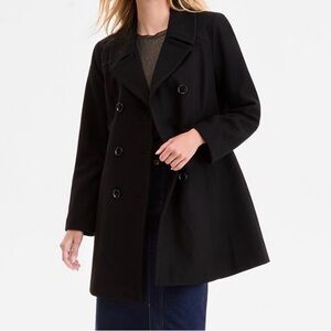 Anne Klein Classic Black Pea Coat